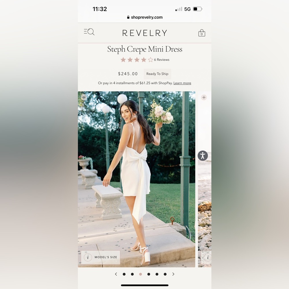 Revelry Steph Crepe Mini Dress NWT